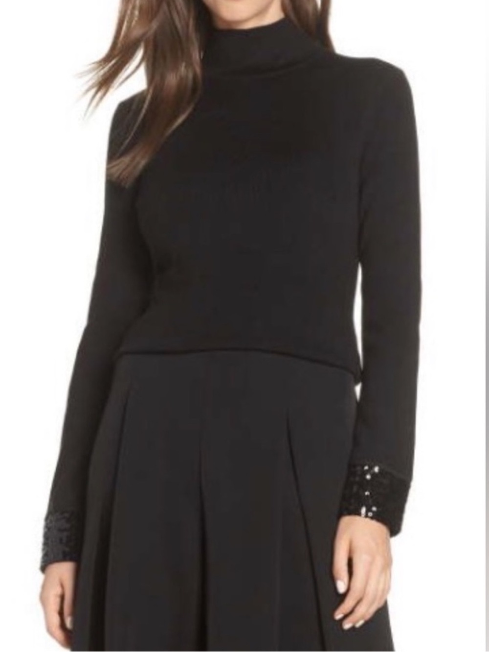Eliza J Black Turtleneck Pullover
